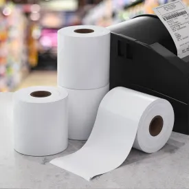 100 Rolls Thick Thermal Label Paper for 80mm Printers