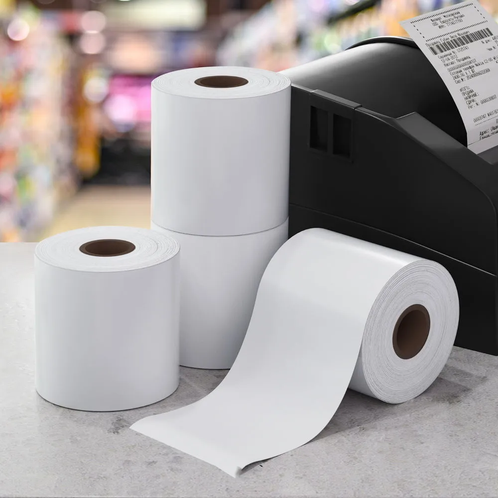 100 Rolls Thick Thermal Label Paper for 80mm Printers