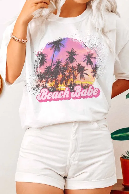 BEACH BABE SUMMER SUNSET GRAPHIC TEE