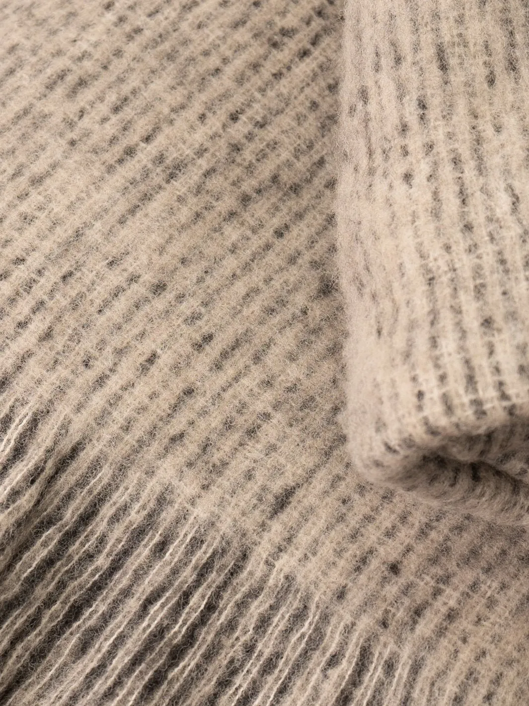 Brushed New Zealand Wool Striped Throw