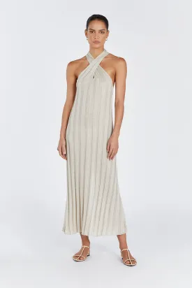 EVERLY NATURAL TWIST KNIT DRESS