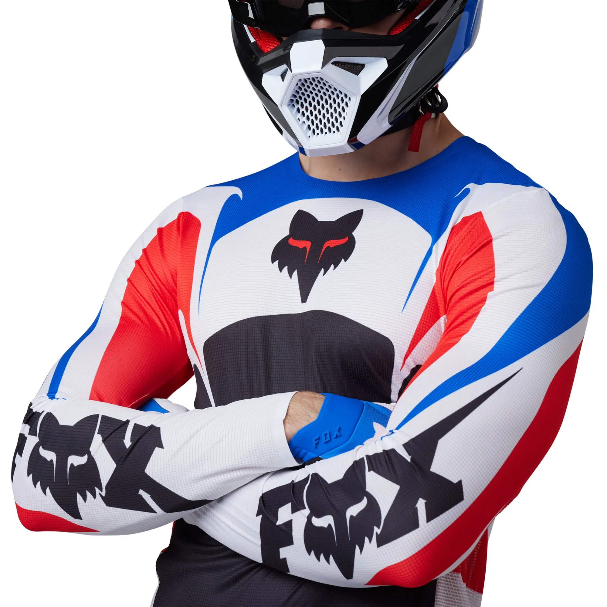 Fox Racing Flexair Unity LE Offroad Jersey White/Red/Blue