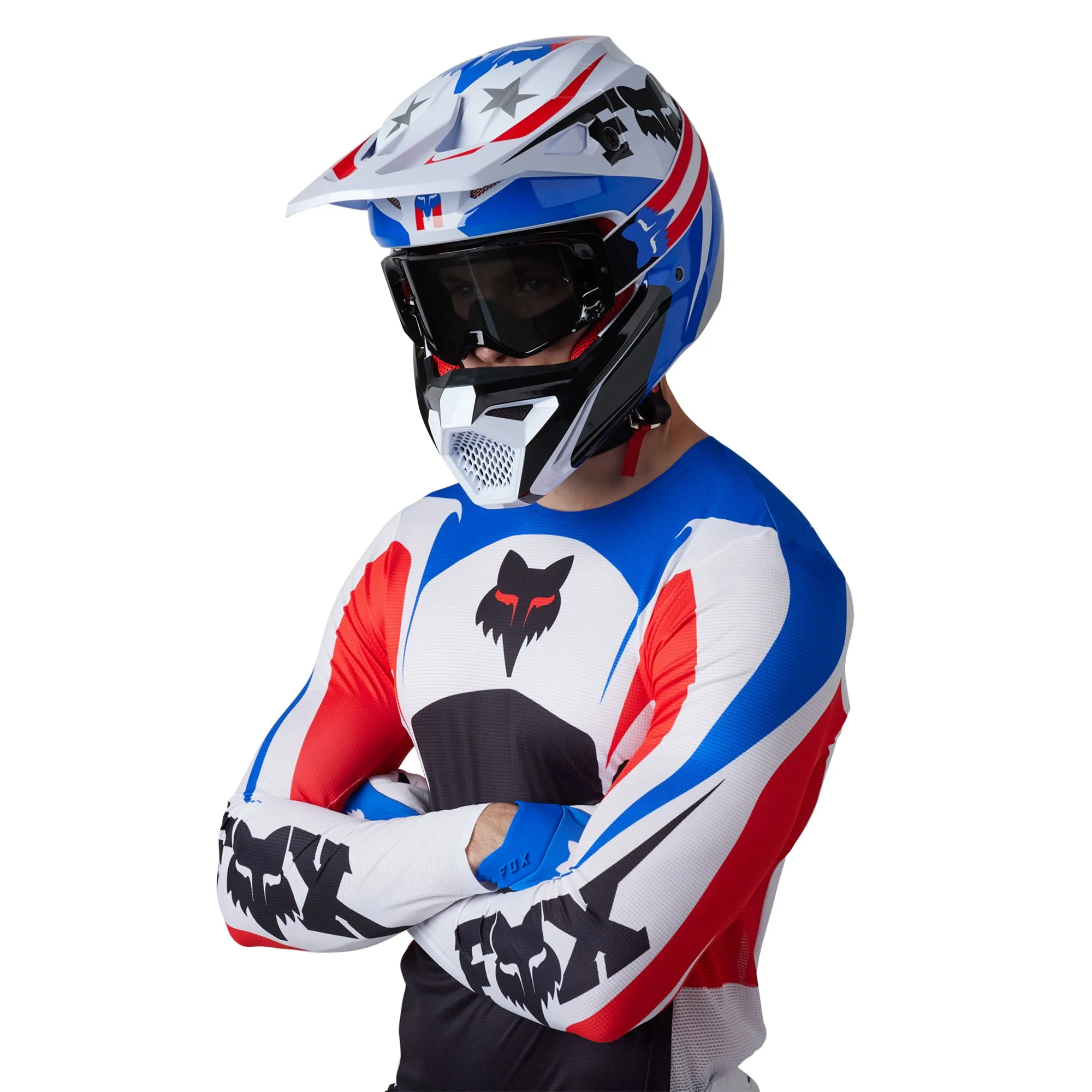 Fox Racing Flexair Unity LE Offroad Jersey White/Red/Blue