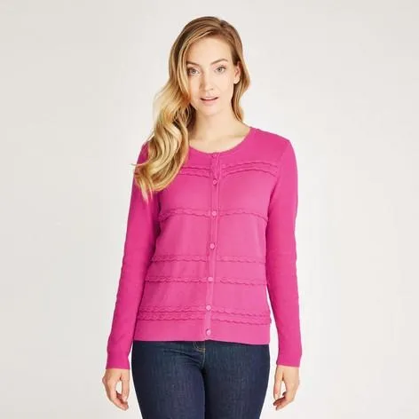 Fuschia Rick Rack Cardigan