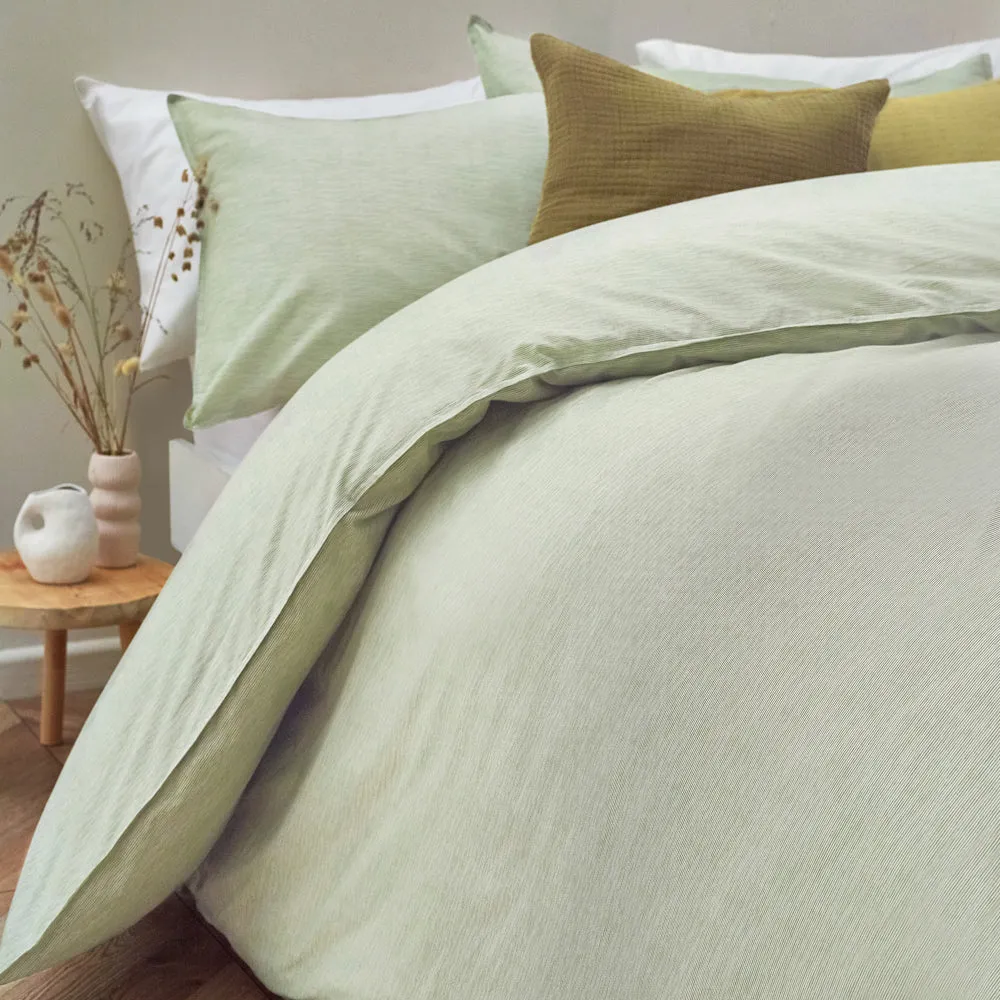 Heaton Stripe Duvet Cover Set Khaki