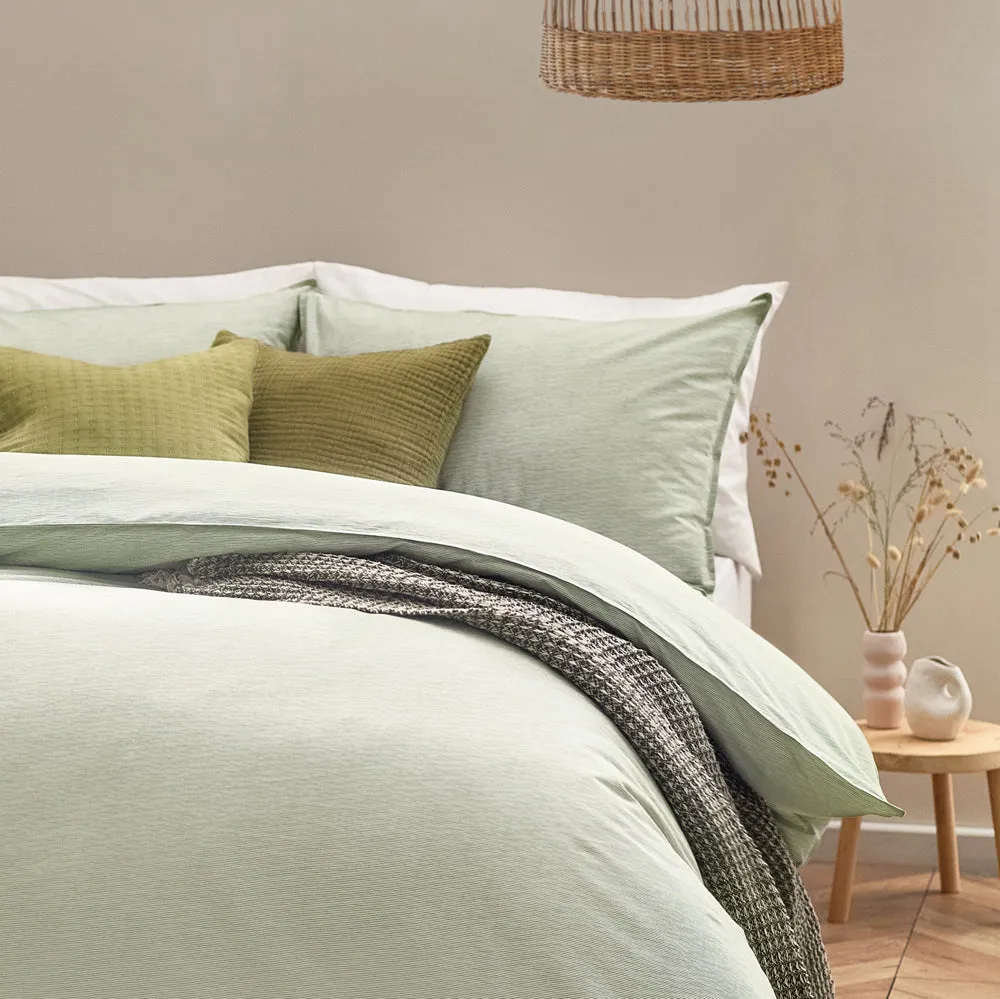 Heaton Stripe Duvet Cover Set Khaki