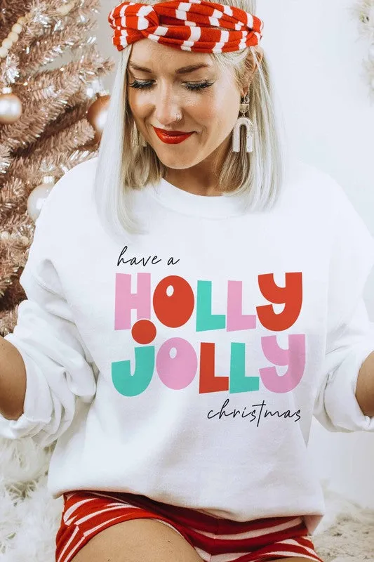 HOLLY JOLLY CHRISTMAS GRAPHIC SWEATSHIRT