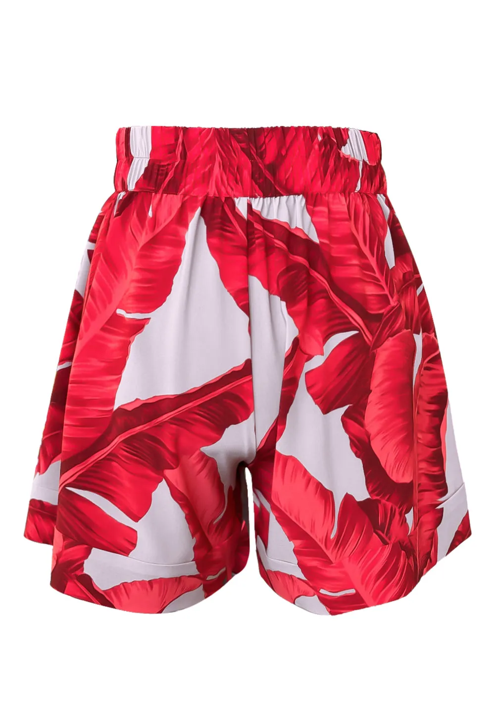 Jungle – Red / Grey Palm Havana Shorts