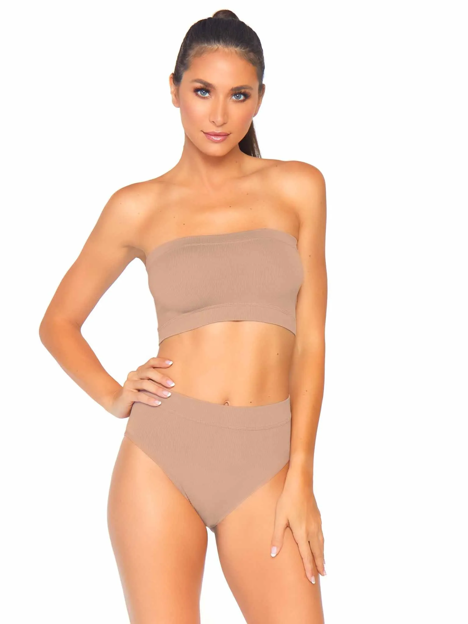 LEG AVENUE NK003 NAKED SHAPEWEAR BRIEF SET