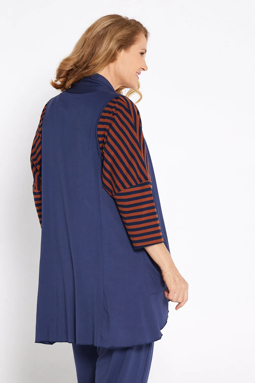 Loni Bamboo Vest - Navy