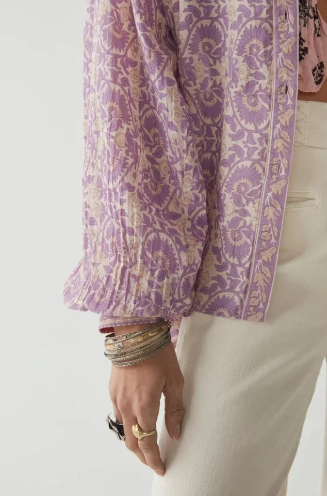 Maison Hotel Verbena Blouse in Purple Rain