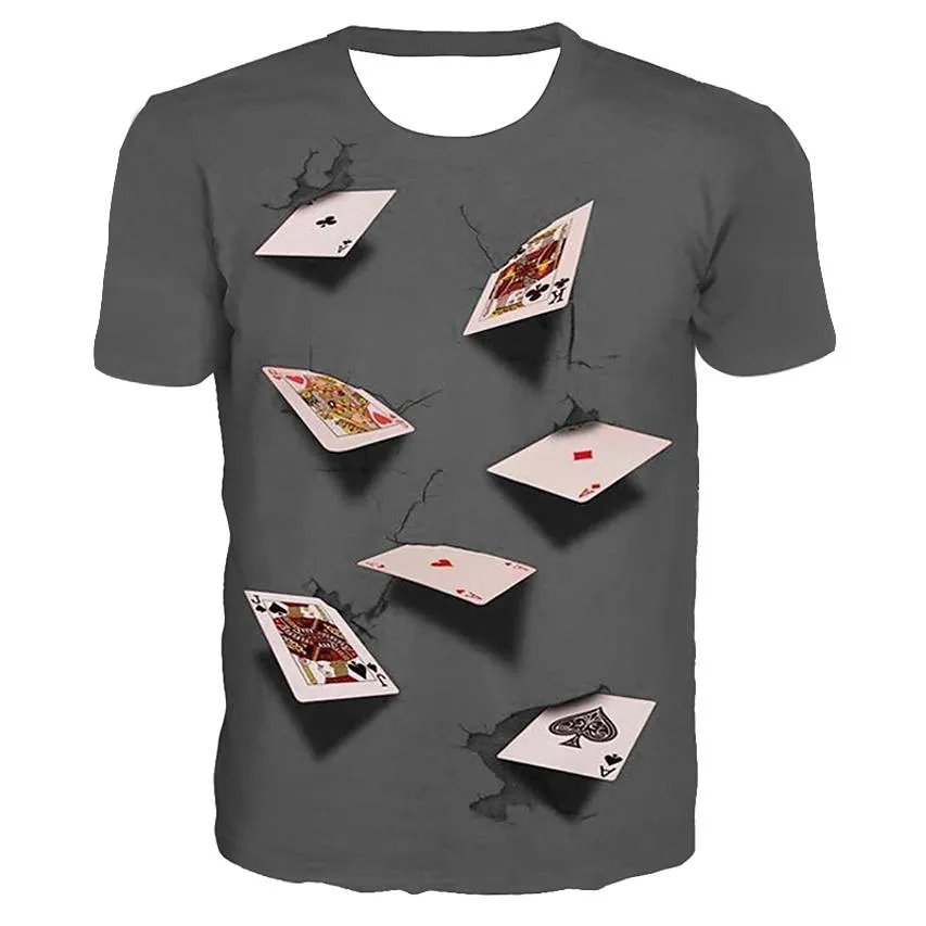 Men's T-Shirt Graphic Simulation Short Sleeve Casual Tops