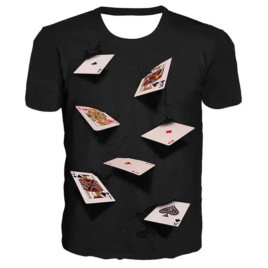 Men's T-Shirt Graphic Simulation Short Sleeve Casual Tops