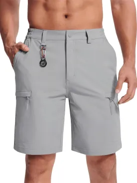 Moisture Wicking Casual Shorts Mens Cargo Work Shorts Rip-Stop