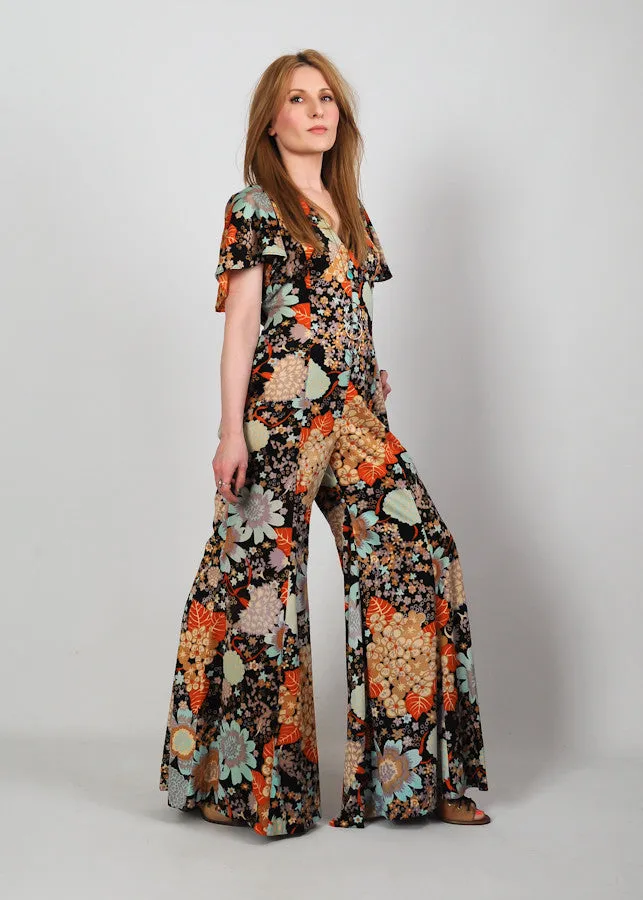 Open Back 70s Palazzo Jumpsuit