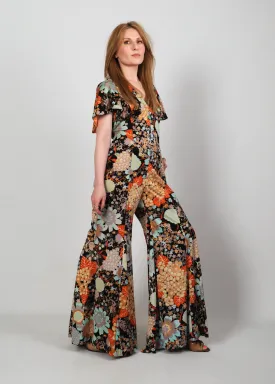 Open Back 70s Palazzo Jumpsuit