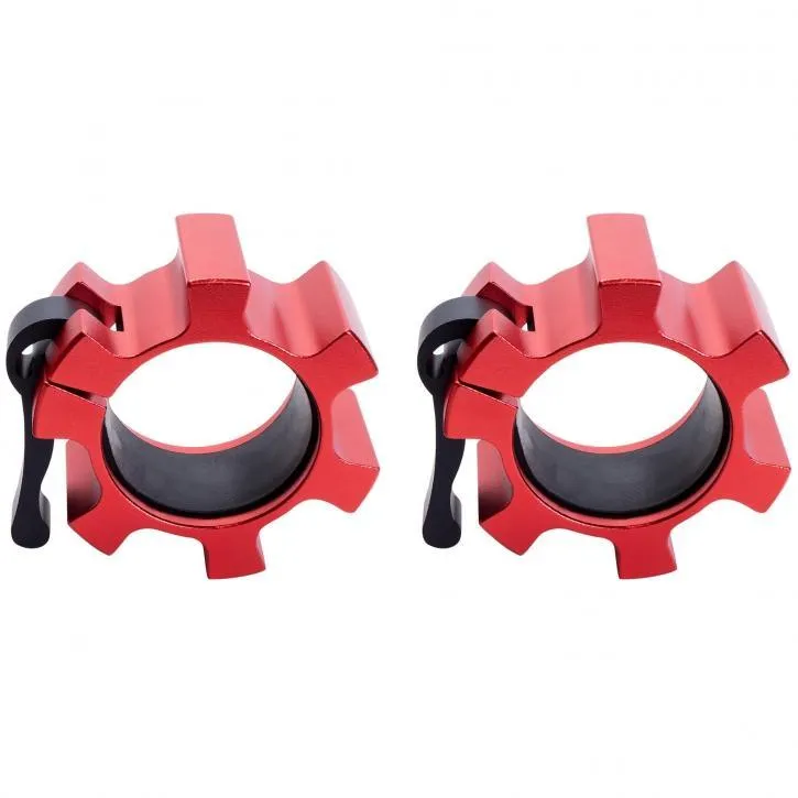 Pair of Olympic Quick Release Collars Red 50/51 mm