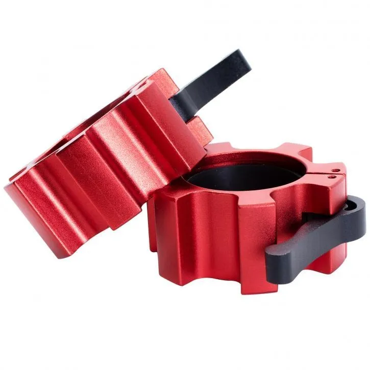 Pair of Olympic Quick Release Collars Red 50/51 mm