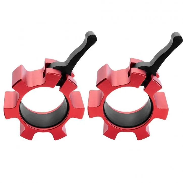 Pair of Olympic Quick Release Collars Red 50/51 mm