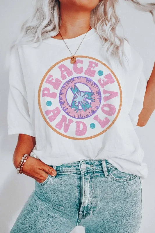 PEACE AND LOVE GRAPHIC TEE