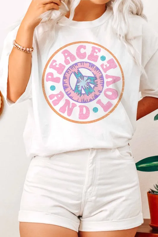 PEACE AND LOVE GRAPHIC TEE