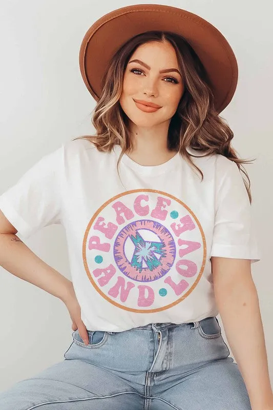 PEACE AND LOVE GRAPHIC TEE