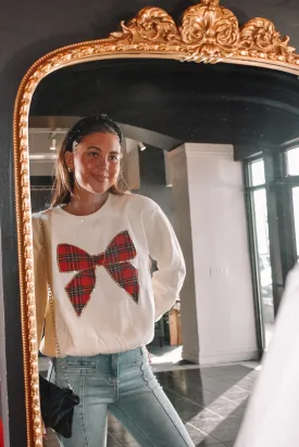 Plaid Bow Sweater