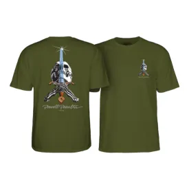 Powell Peralta Skull & Sword TShirt Military Green