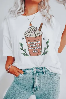 PUMPKIN SPICE GRAPHIC TEE PLUS SIZE