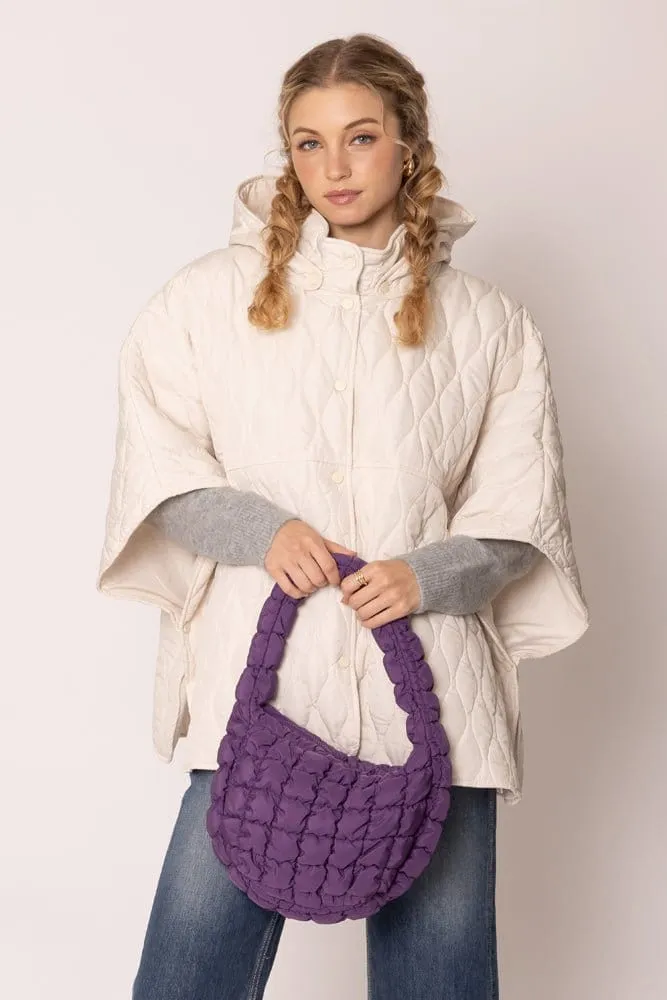 QBS320124 Nelly Small Quilted Puffer Tote Bag