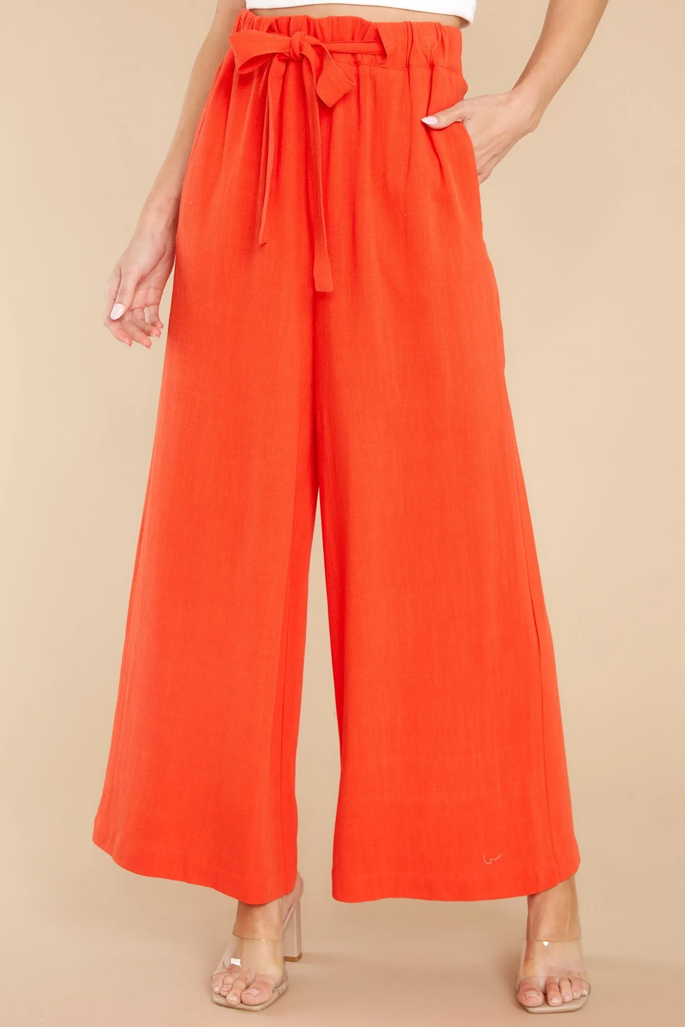 Set Apart Orange Red Palazzo Pants