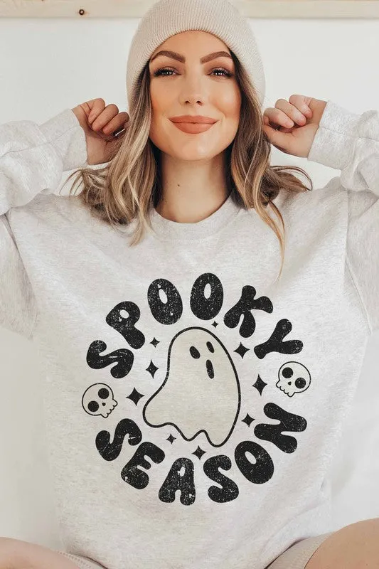 SPOOKY SEASON GRAPHIC SWEATSHIRT PLUS SIZE