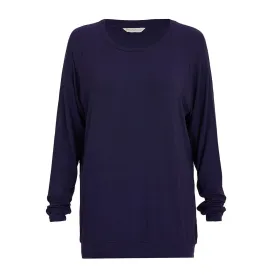 Taylor Navy Slouch Jersey Long Sleeve Pyjama Top