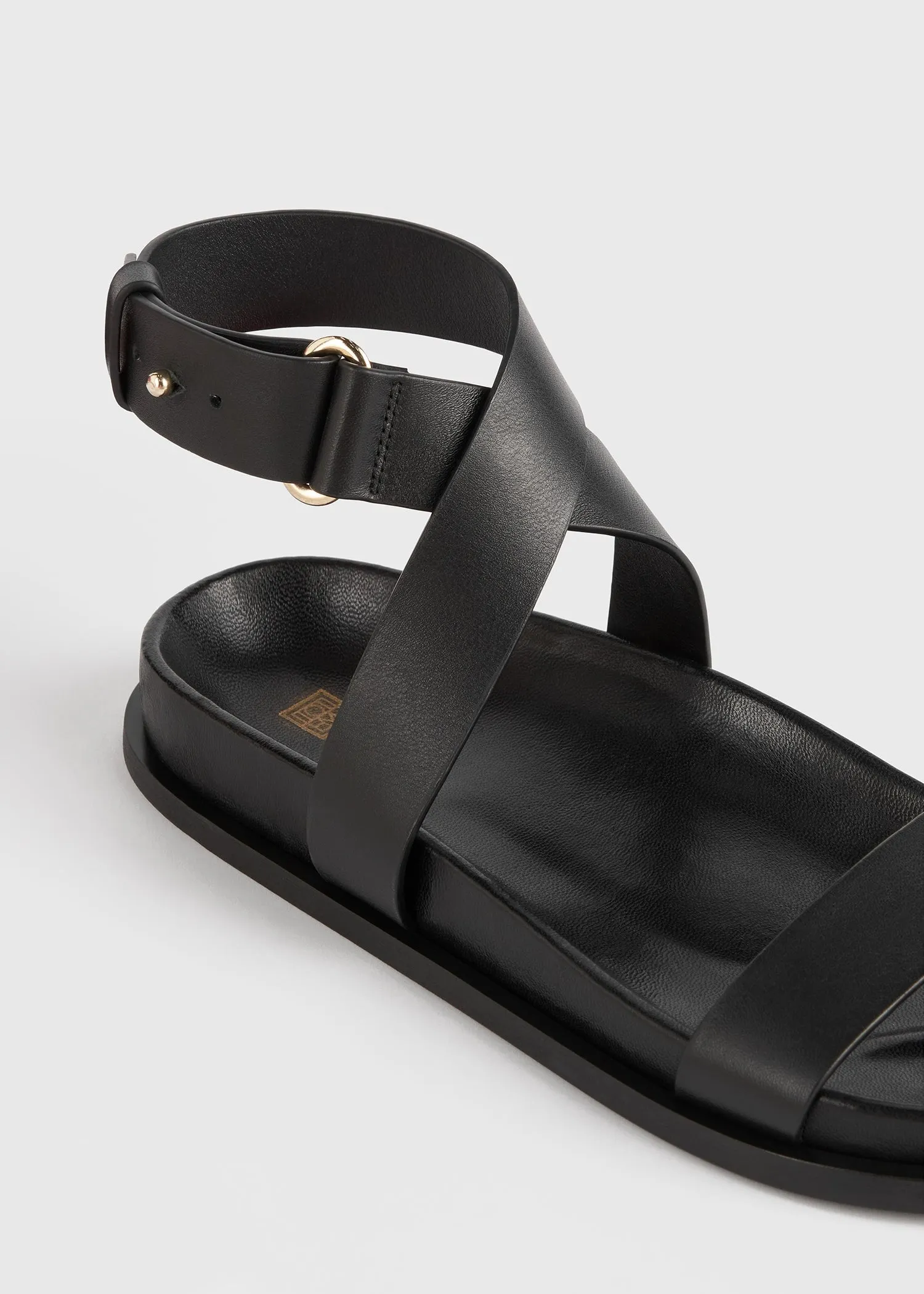 The Leather Chunky Sandal black