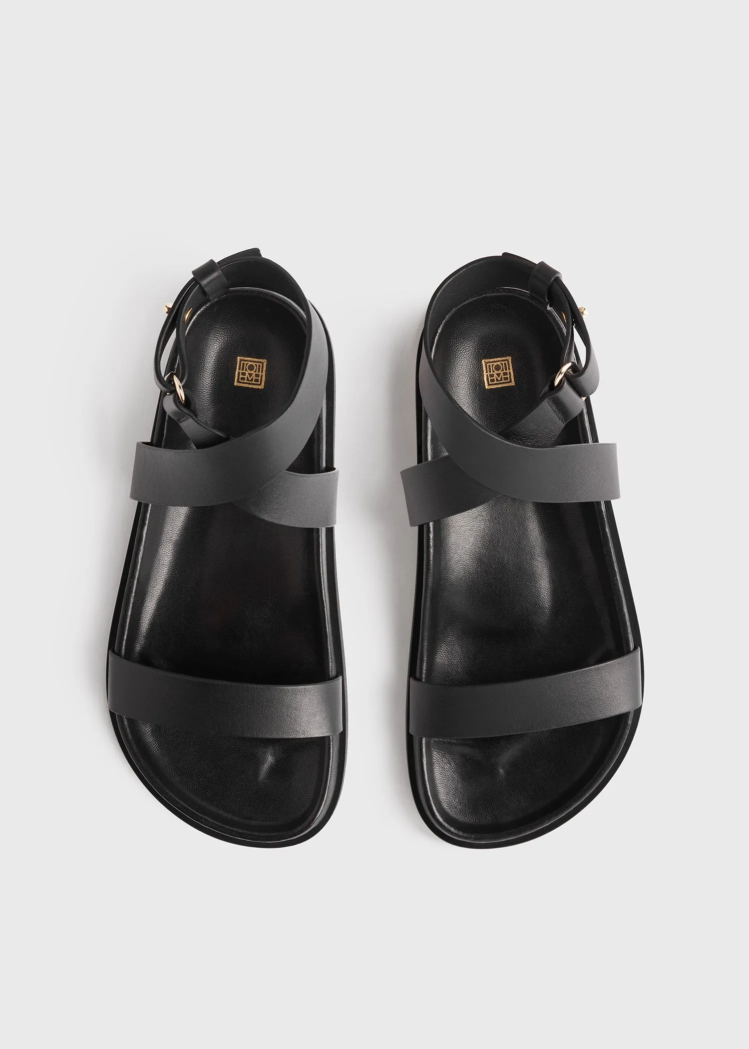 The Leather Chunky Sandal black