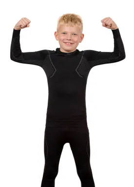 Thermoactive Underwear For Children Alpinus Active Set Black-Grey Gt43204