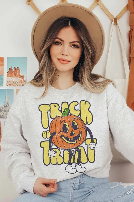 TRICK OR TREAT PUMPKIN SWEATSHIRT PLUS SIZE