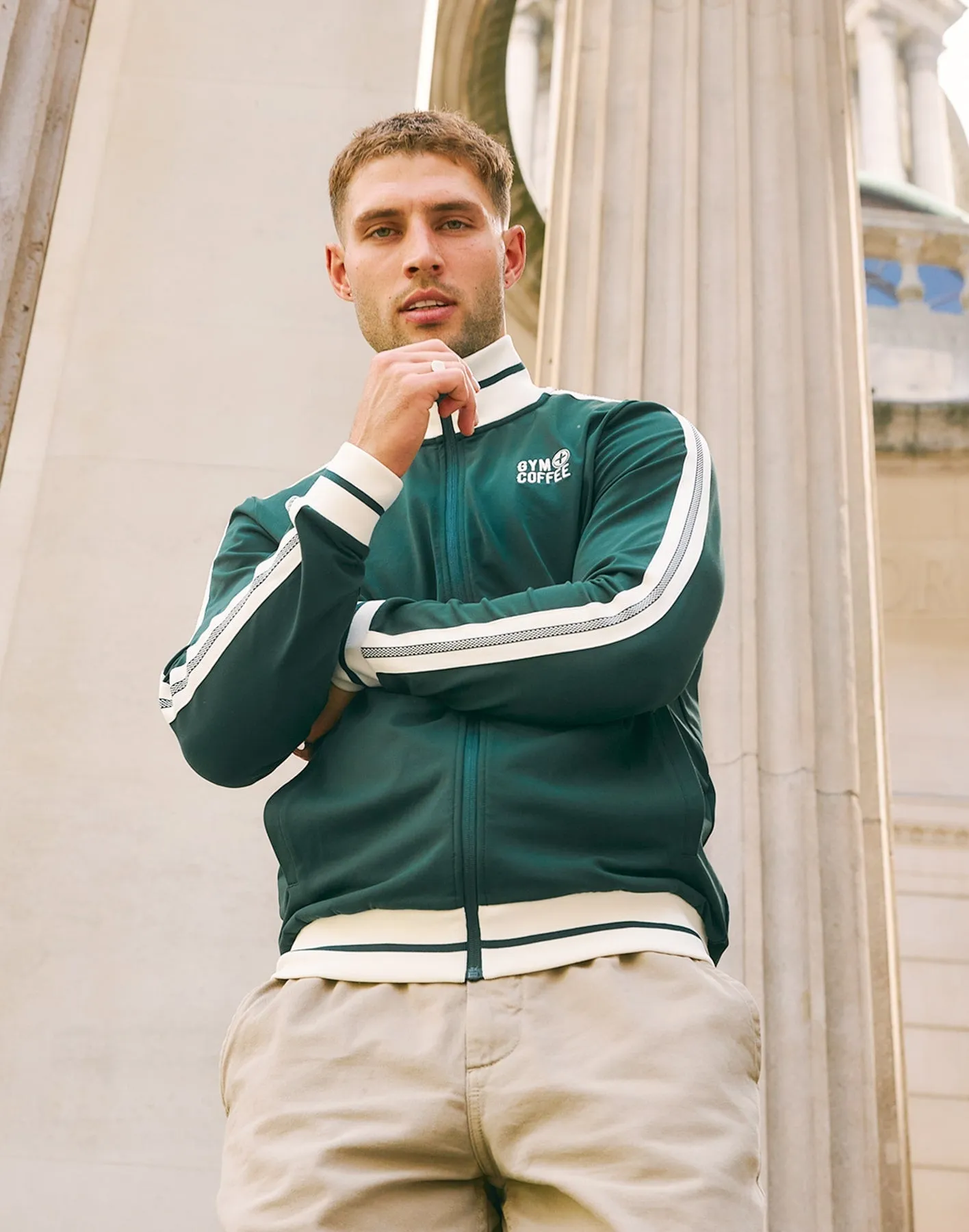 Varsity Jacket in Mountain Green