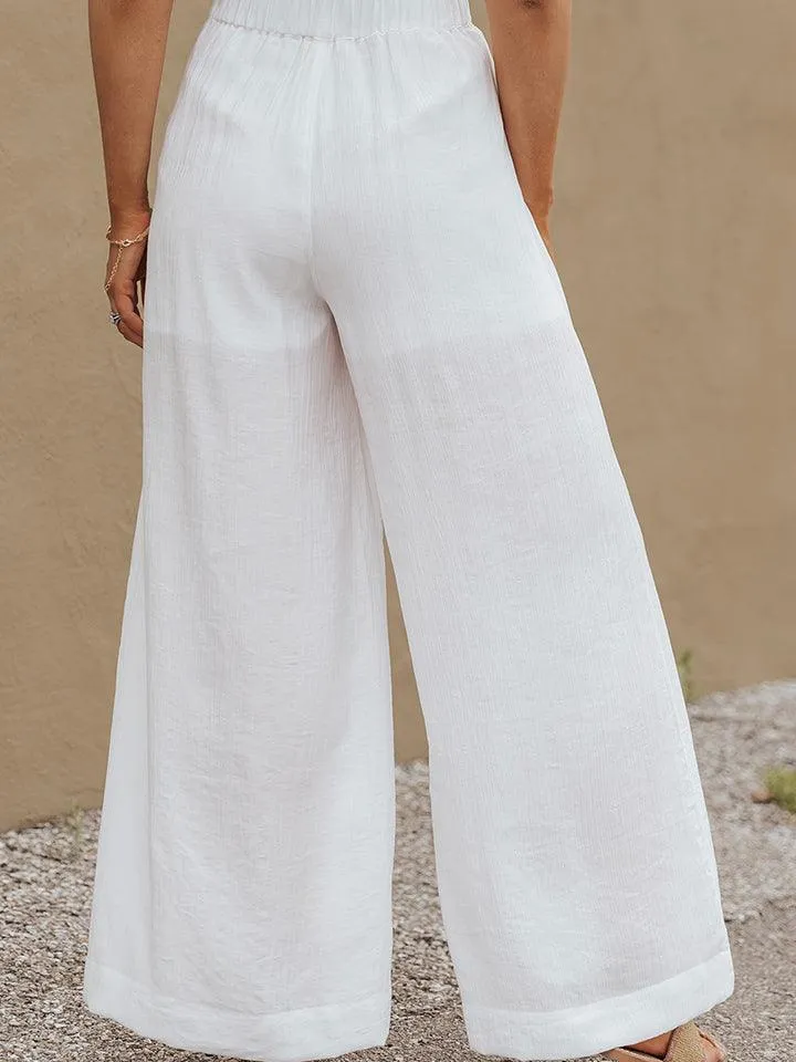 Wide Leg Buttoned Pants