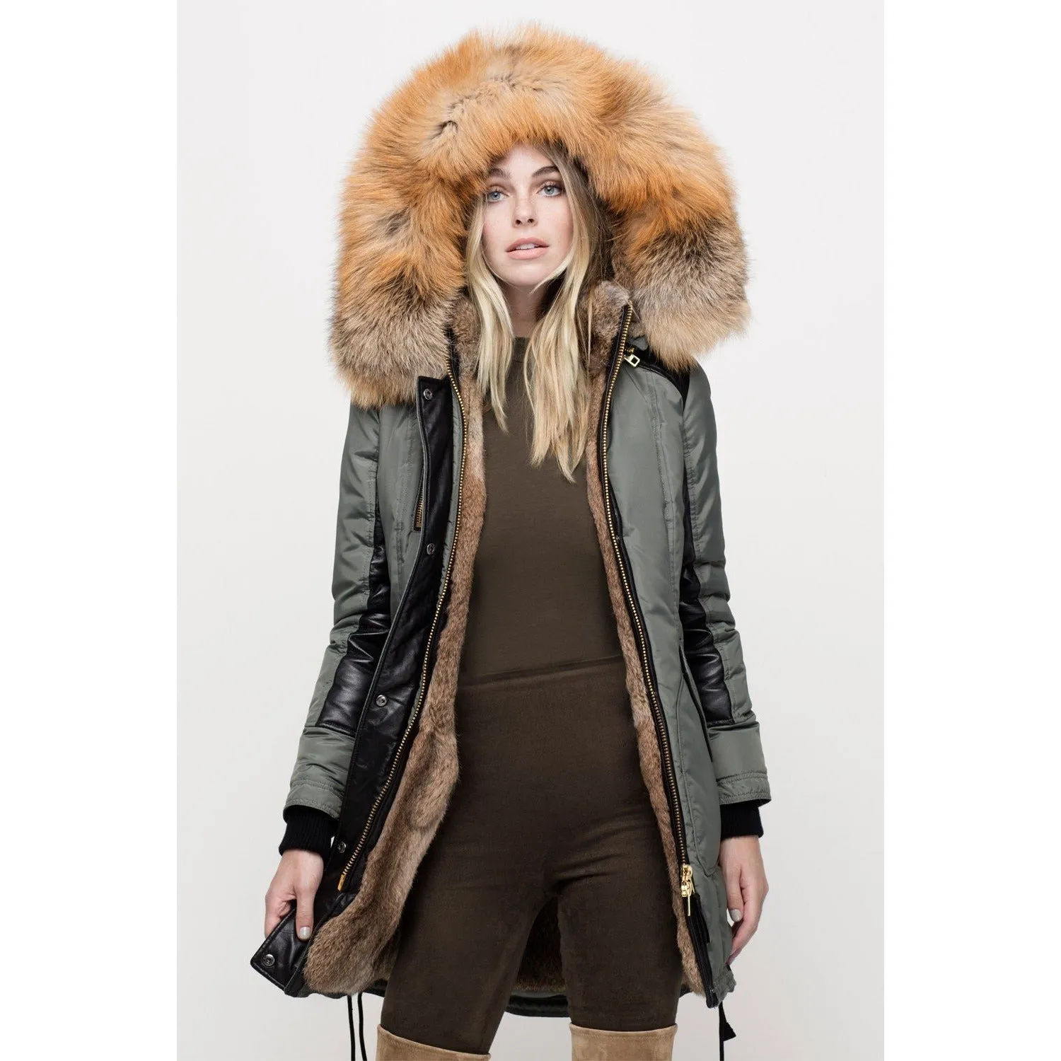 Women's Nicole Benisti Chelsea Coat - Military/Gold