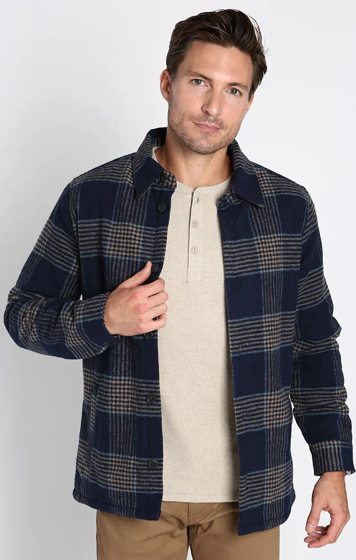 Yates Wool Blend Sherpa Lined Shirt Jacket